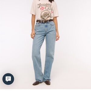 Abercrombie The Loose High Rise Jean in Tan